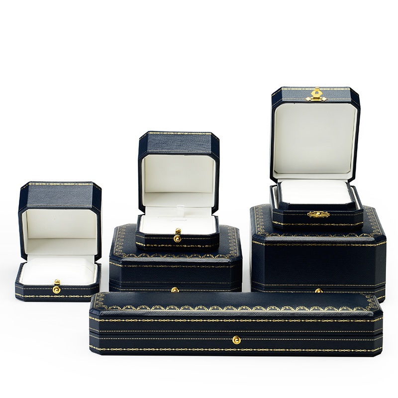 H041-Blue octagonal box 