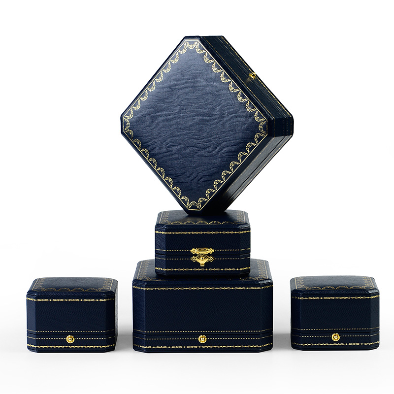 H041-Blue octagonal box 